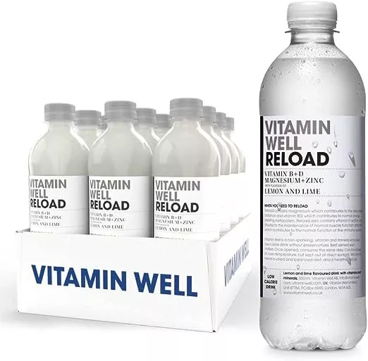 Vitamin Well - RELOAD - Lemon & Lime Functional Vitamin Water x 12 x 500ml - Coffee Supplies