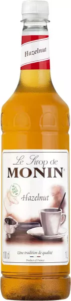 MONIN Nut Free Hazelnut Syrup - 1 Litre - Coffee Supplies