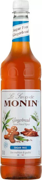 MONIN Sugar Free Gingerbread Syrup - 1 Litre - Coffee Supplies