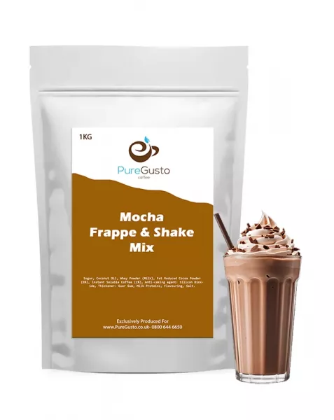 PureShakes - Mocha Frappe & Milkshake Mix 1 KG - Coffee Supplies