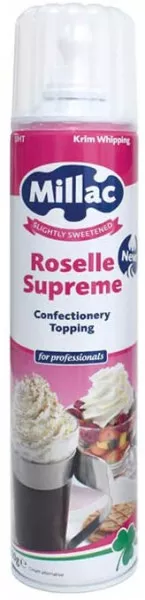 Millac Roselle Supreme Squirty Cream Aerosol 500g - Coffee Supplies