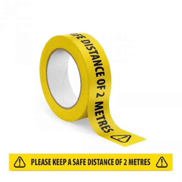 Social Distance Floor Tape - Keep A Safe Distance Tape x 33m - Coffee Supplies