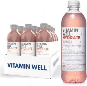 Vitamin Well - HYDRATE - Rhubarb & Strawberry Functional Vitamin Water x 12 x 500ml - Coffee Supplies