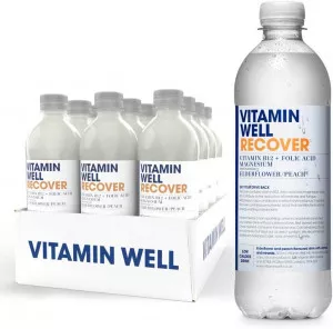 Vitamin Well - RECOVER - Elderflower & Peach Functional Vitamin Water x 12 x 500ml - Coffee Supplies