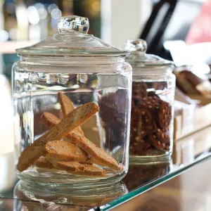 Glass Biscotti Storage Jars - Coffee Supplies