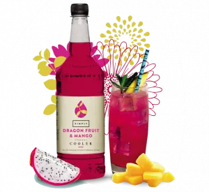 Simply Dragon Fruit & Mango Cooler Syrup - 1 Litre - Coffee Supplies