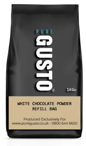 GUSTO WHITE Chocolate Bags 1 KG - Coffee Supplies