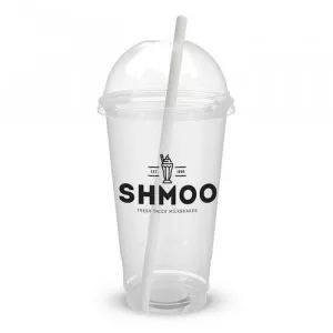 Shmoo Branded Plastic Cups & Lids Pack - Coffee Supplies