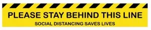 Stay Behind The Line - Anti Slip Floor Sticker - Coffee Supplies