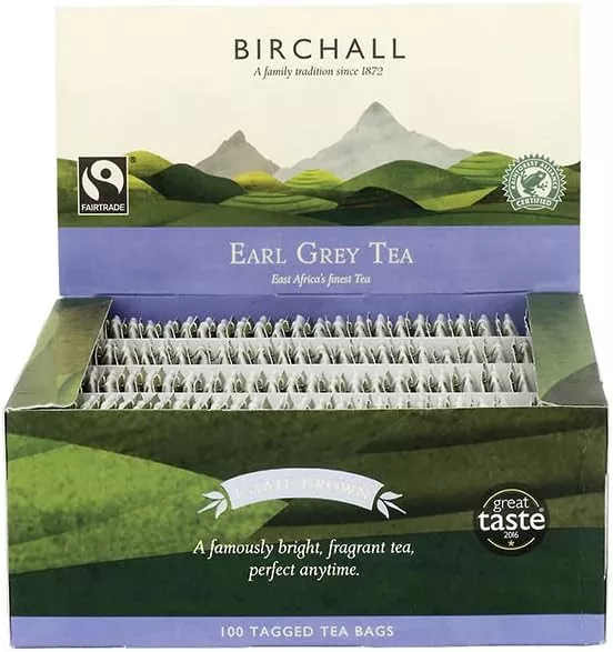 Birchall FairTrade Earl Grey String & Tag Tea Bags x 100 - Coffee Supplies