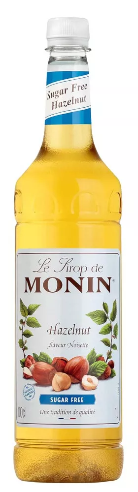 MONIN Sugar Free Hazelnut Syrup - 1 Litre - Coffee Supplies