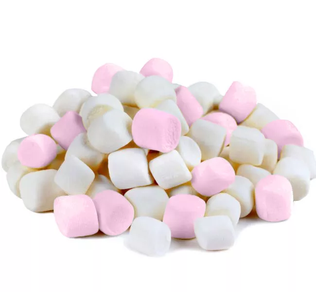 Pink & White Mini Halal Marshmallows 1 KG - Coffee Supplies